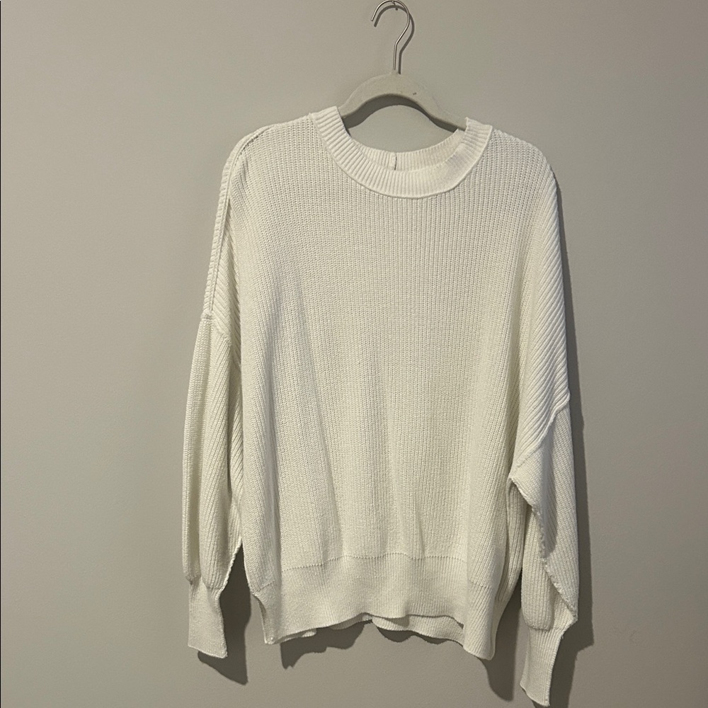 Aerie Cream Crew Neck Sweater